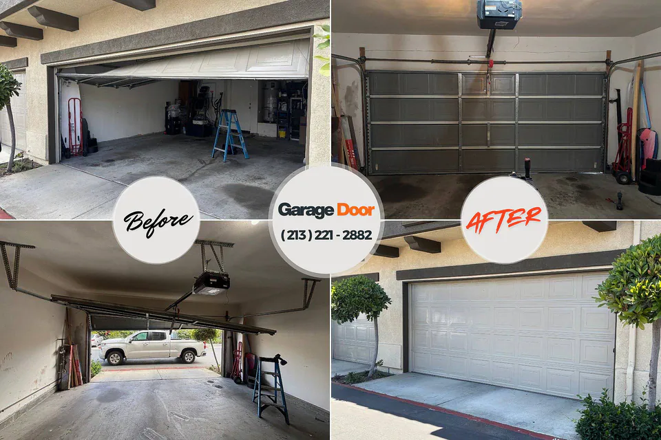 Before and after: garage door company Wheelersburg, OH